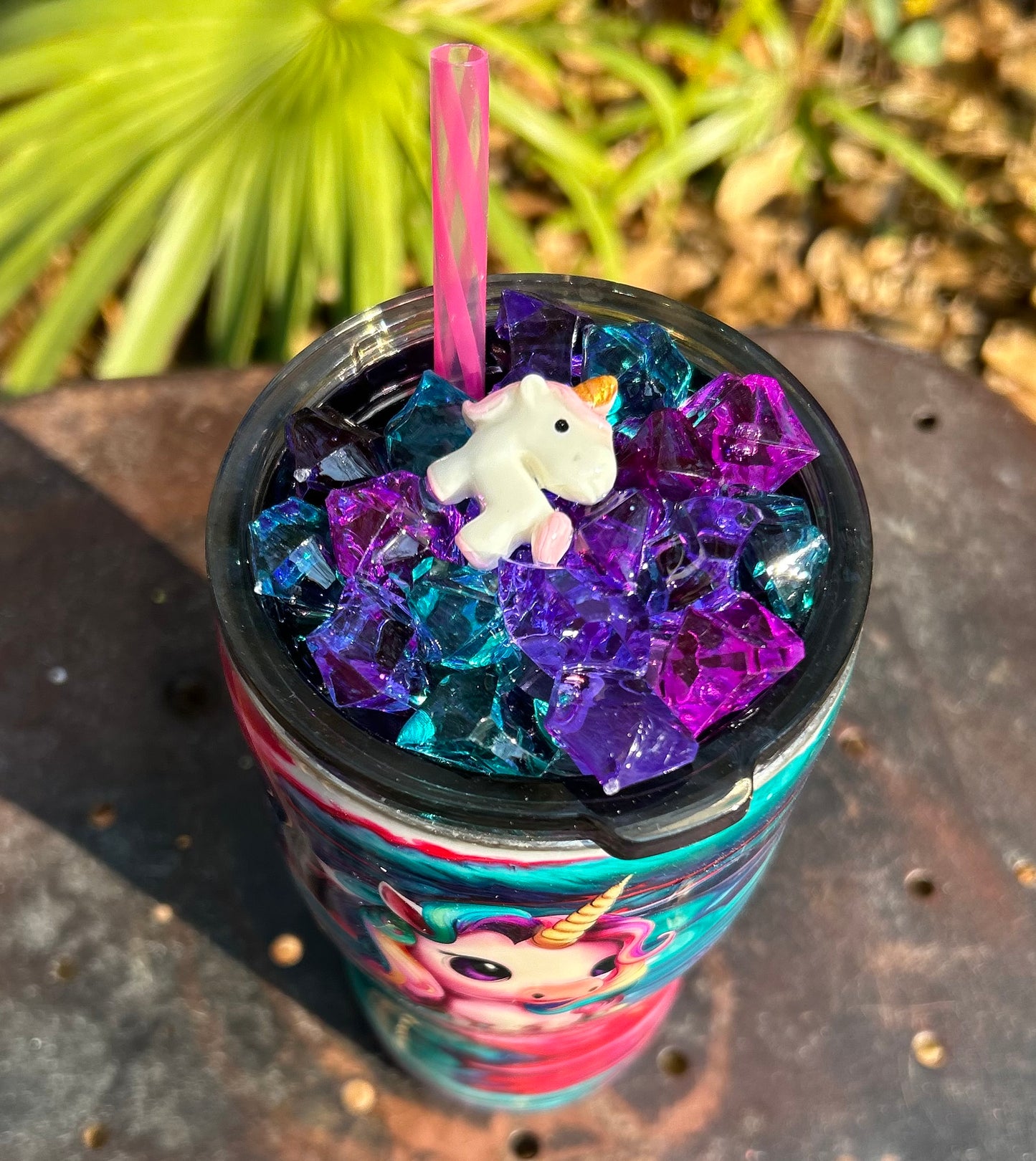 20 ounce curve unicorn tumbler