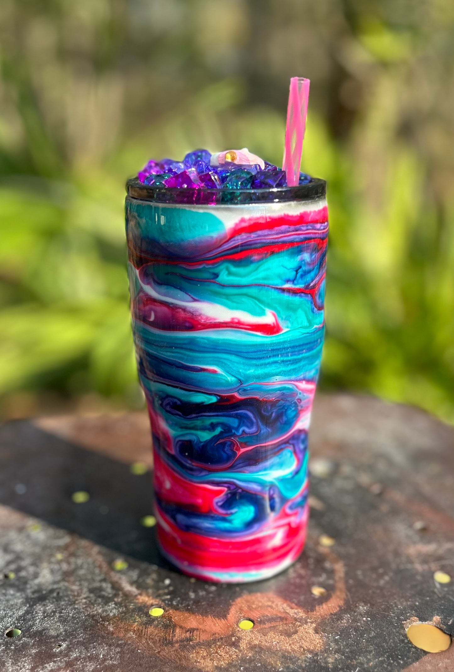 20 ounce curve unicorn tumbler